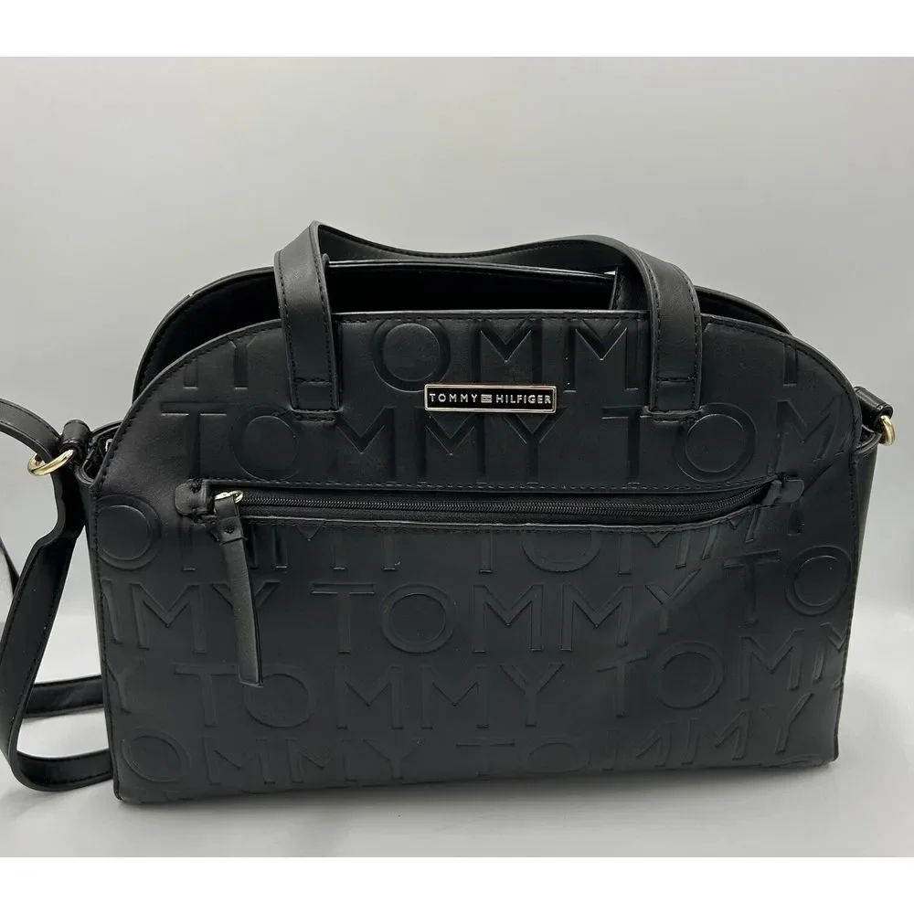 Tommy Hilfiger Black‎ Purse with Ajustable Shoulder/Handles Straps